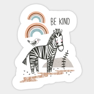 Be Kind Zebra - Safari Collection Sticker